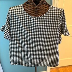 Black and White Gingham Blouse